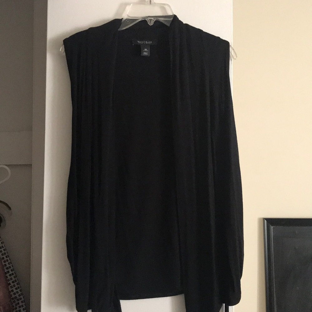 White House Black Market Cotton Vest (Black)